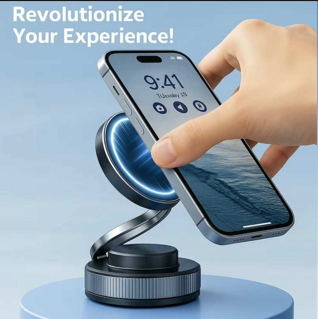 360° Adjustable Universal Phone Holder – Hands-Free Mount for Desk, Car, or Home