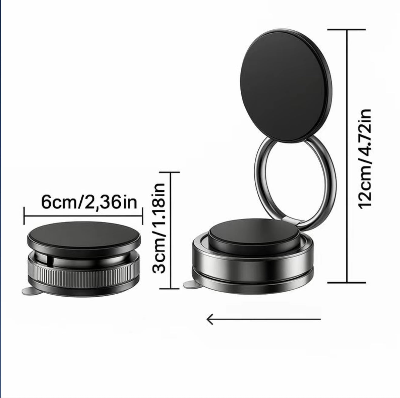 360° Adjustable Universal Phone Holder – Hands-Free Mount for Desk, Car, or Home