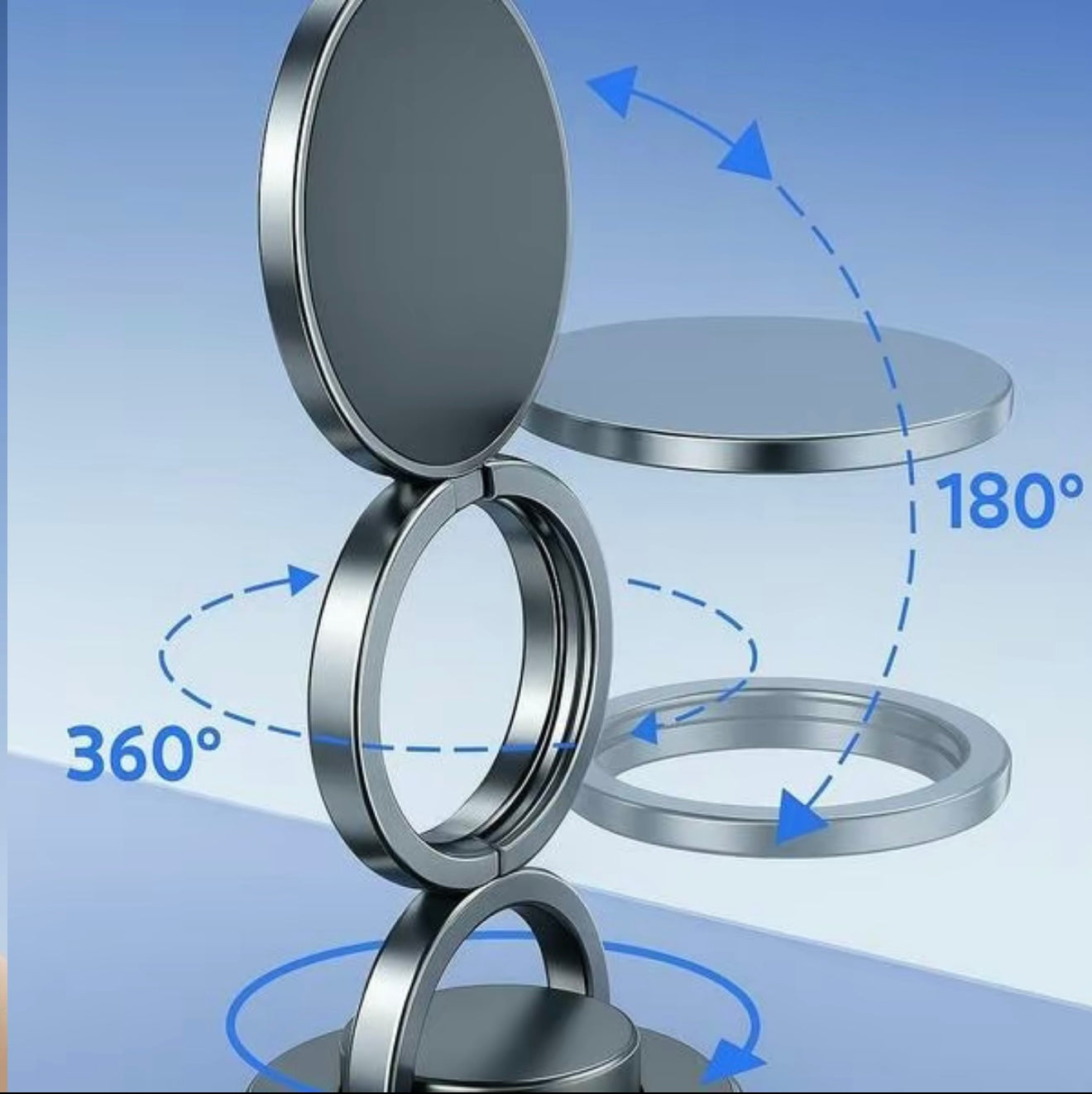 360° Adjustable Universal Phone Holder – Hands-Free Mount for Desk, Car, or Home